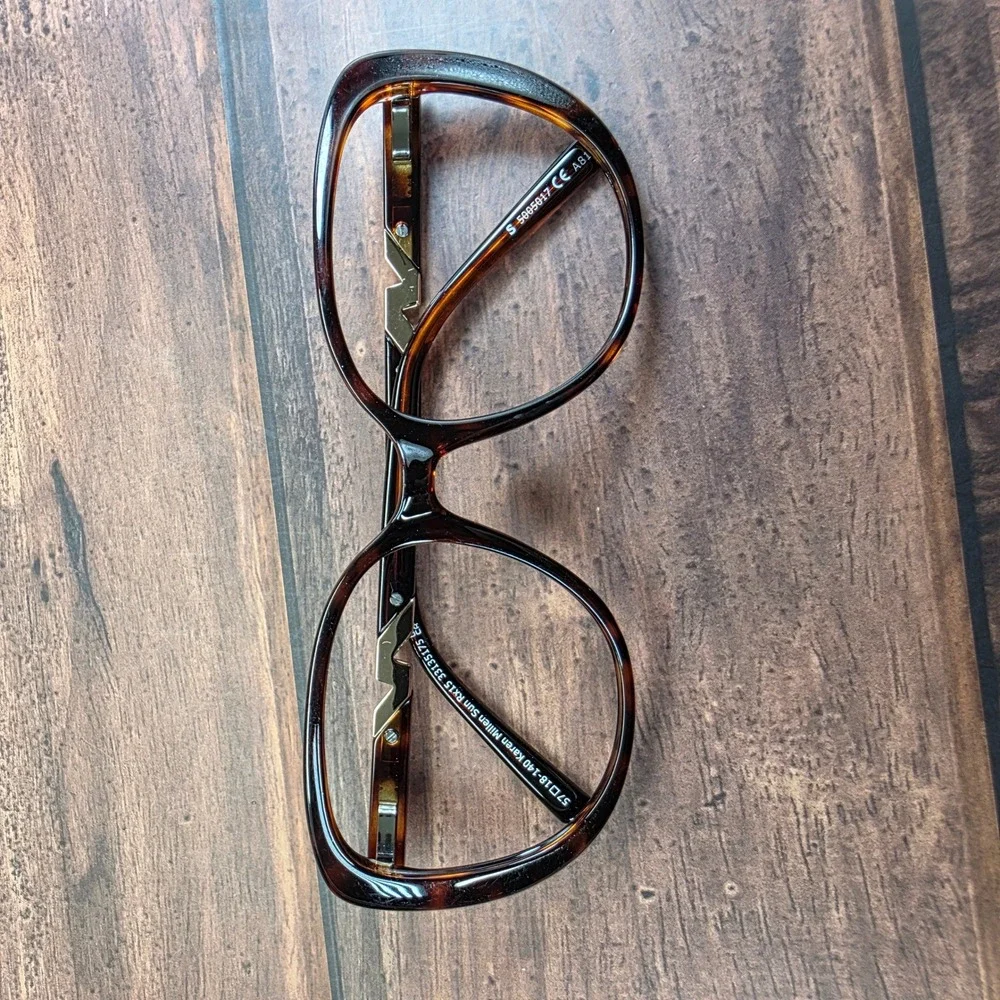 Karen Millen RX15 Tortoiseshell Cat Eye Eyeglasses Frames Womens 57-18-140 Brown